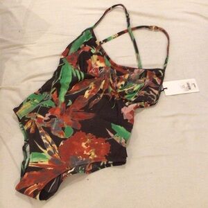 SHAN Multicolor Exotic Women's One Piece Swimsuit Size 8